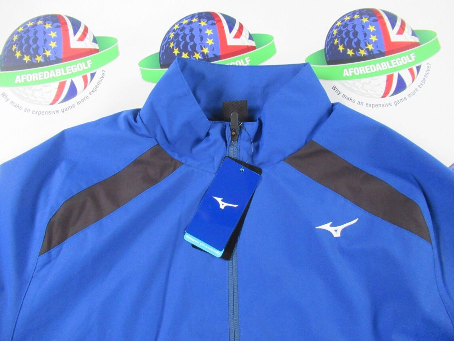 mizuno breath thermo move tech jacket blue uk size xl