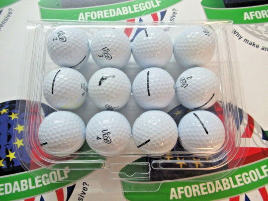 12 Vice Tour Golf Balls Pearl/Pearl 1 Grade