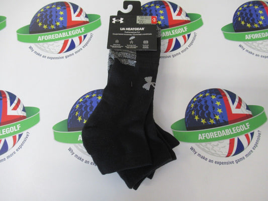 Under Armour Heatgear Cushioned Low Cut Socks 3 Pairs UK Sizes 8.5-11.5