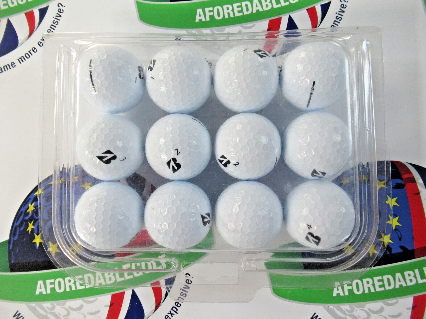 12 bridgestone e12 white golf balls pearl/pearl 1 grade