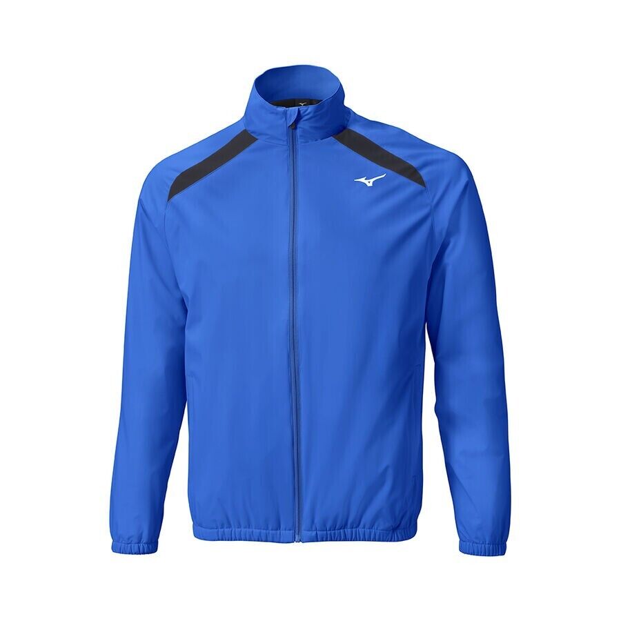 mizuno breath thermo move tech jacket blue uk size xl