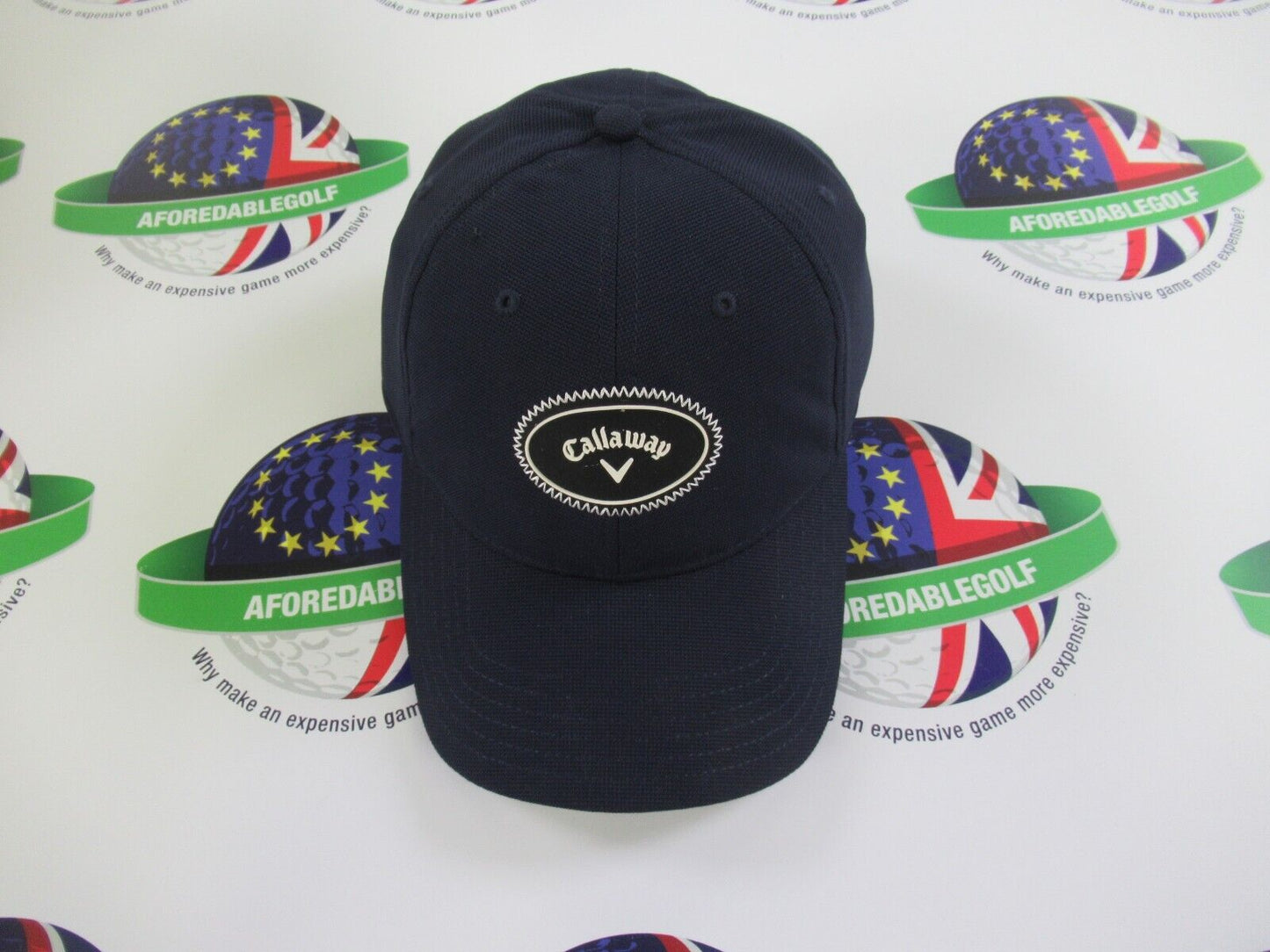 callaway golf stretch fitted navy golf cap small/medium