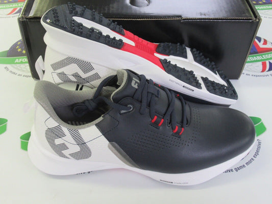 footjoy fj fuel waterproof golf shoes 55442k navy/white uk size 9.5 medium