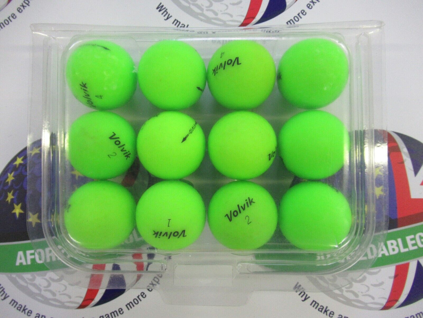 12 volvik vivid green golf balls pearl/pearl 1 grade