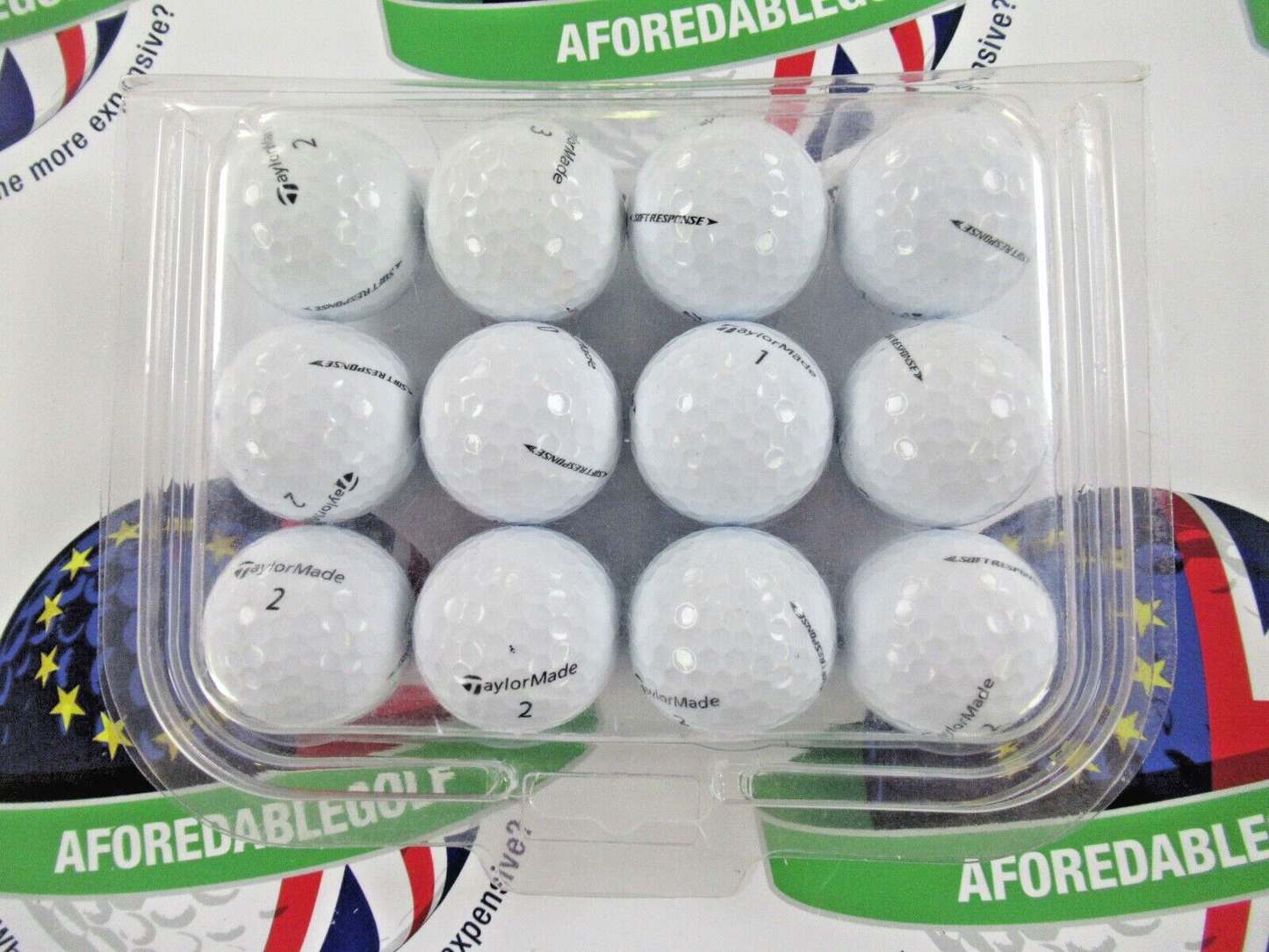 12 taylormade soft response white golf balls pearl/pearl 1 grade