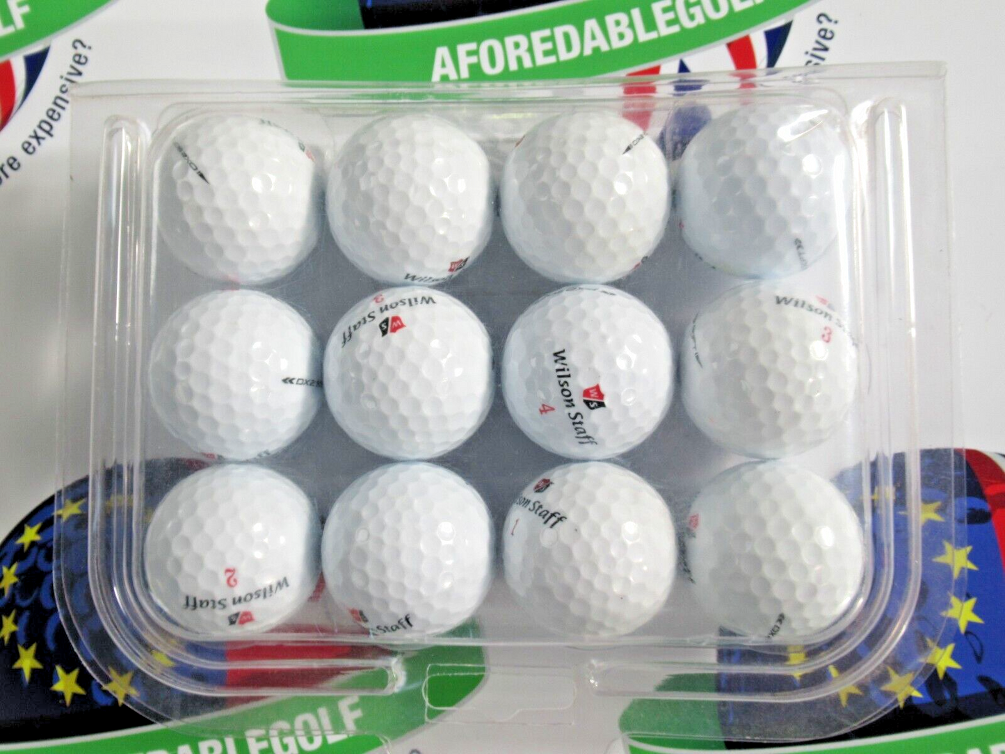12 Wilson Staff DX2 Soft White Golf Balls Pearl/Pearl 1 Grade