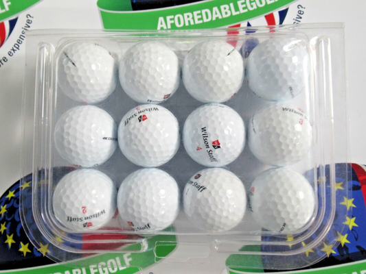 12 wilson staff dx2 soft white golf balls pearl/pearl 1 grade