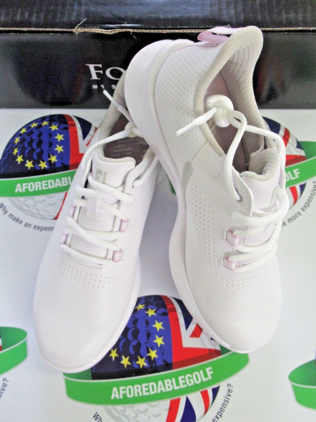 footjoy fuel womens golf shoes white/grey/pink 92373k uk size 6.5 medium