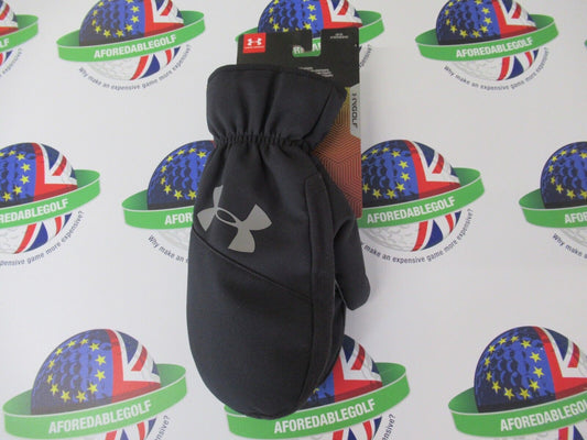 under armour coldgear infrared black/grey golf mittens uk size large/xl