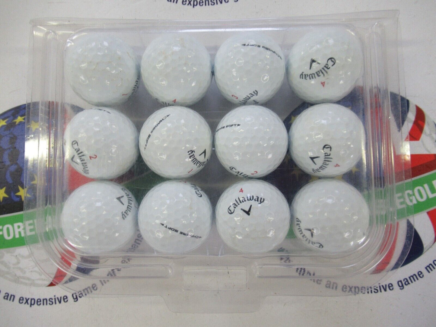 12 callaway chrome soft graphene golf balls pearl/pearl 1 grade
