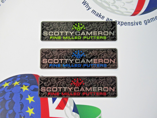 titleist scotty cameron Sticker - Mid 7 Point Crown - 3-Pack - Red/Yellow/blue