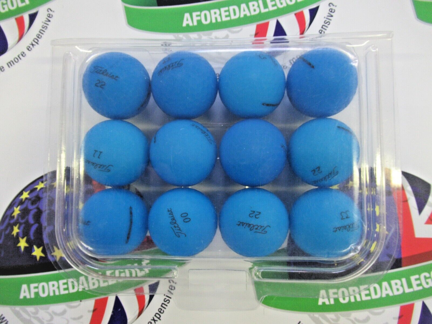 12 titleist velocity matte finish blue golf balls pearl/pearl 1 grade