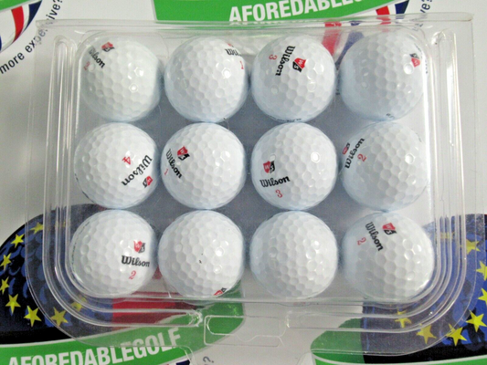 12 wilson staff duo soft  white golf balls pearl/pearl 1 grade