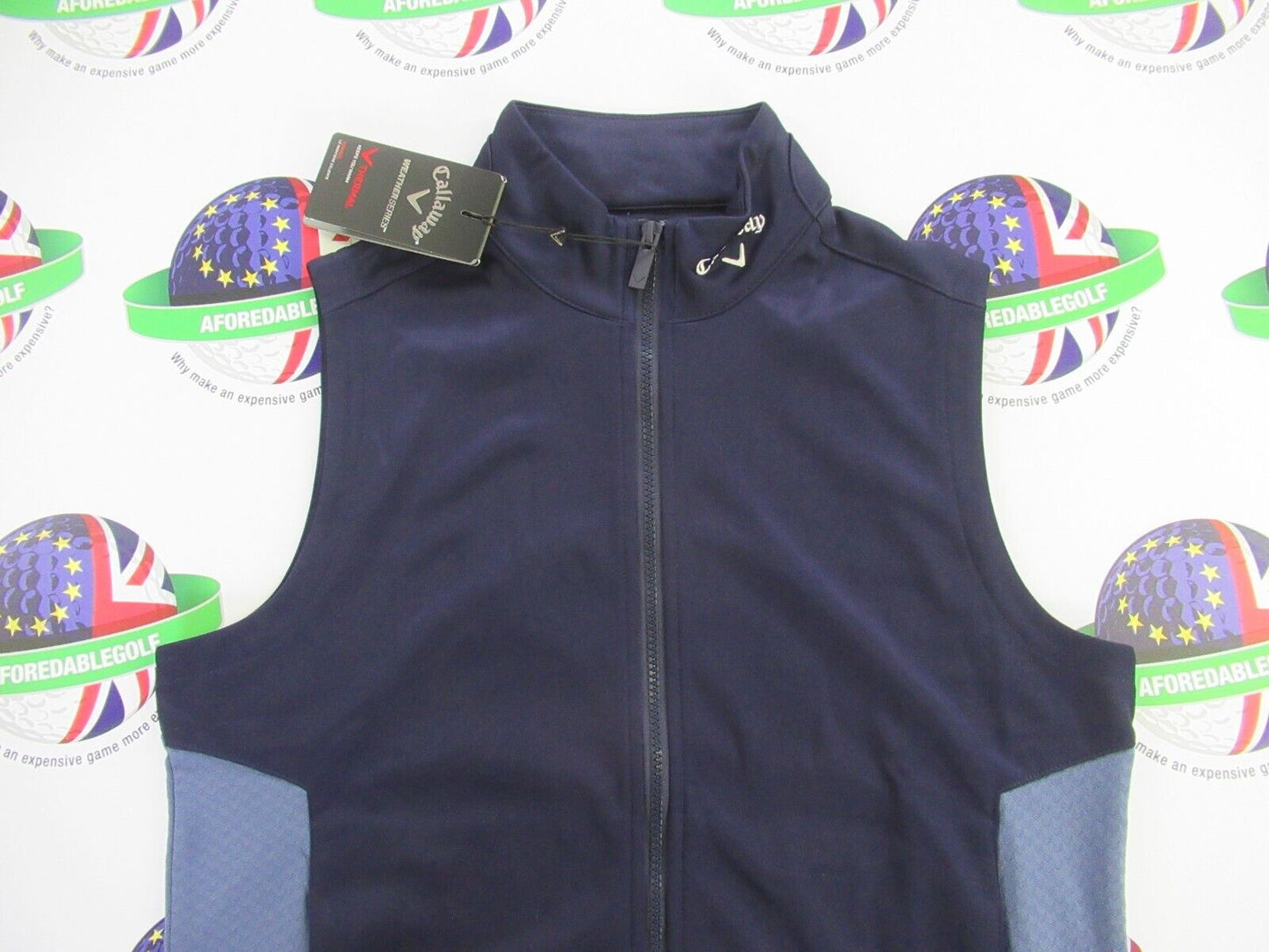 callaway golf chev textured thermal gilet navy uk size small