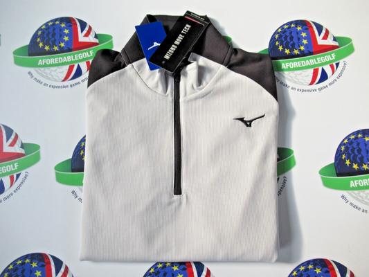 MIZUNO WINTER BREEZE BLOC 1/4 ZIP TOP GREY UK SIZE MEDIUM