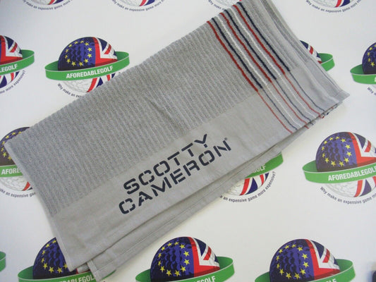 titleist scotty cameron limited edition vintage caddy towel gray/usa stripe/navy