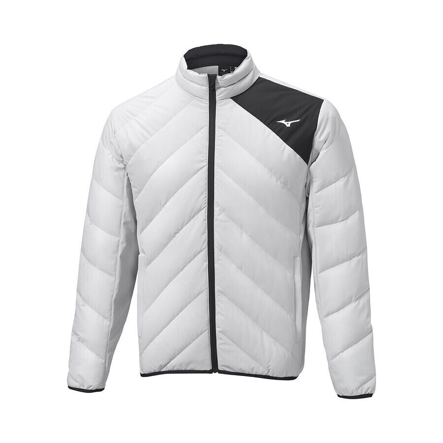 MIZUNO BREATH THERMO MOVE DOWN JACKET GREY UK SIZE MEDIUM