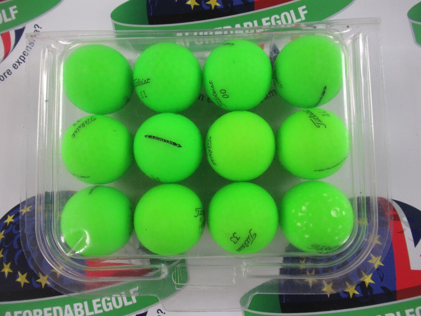 12 titleist velocity matte green pearl/pearl 1 grade golf balls