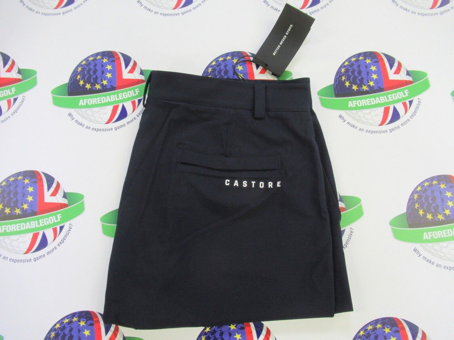 castore essential shorts tailored fit midnight navy waist 36"