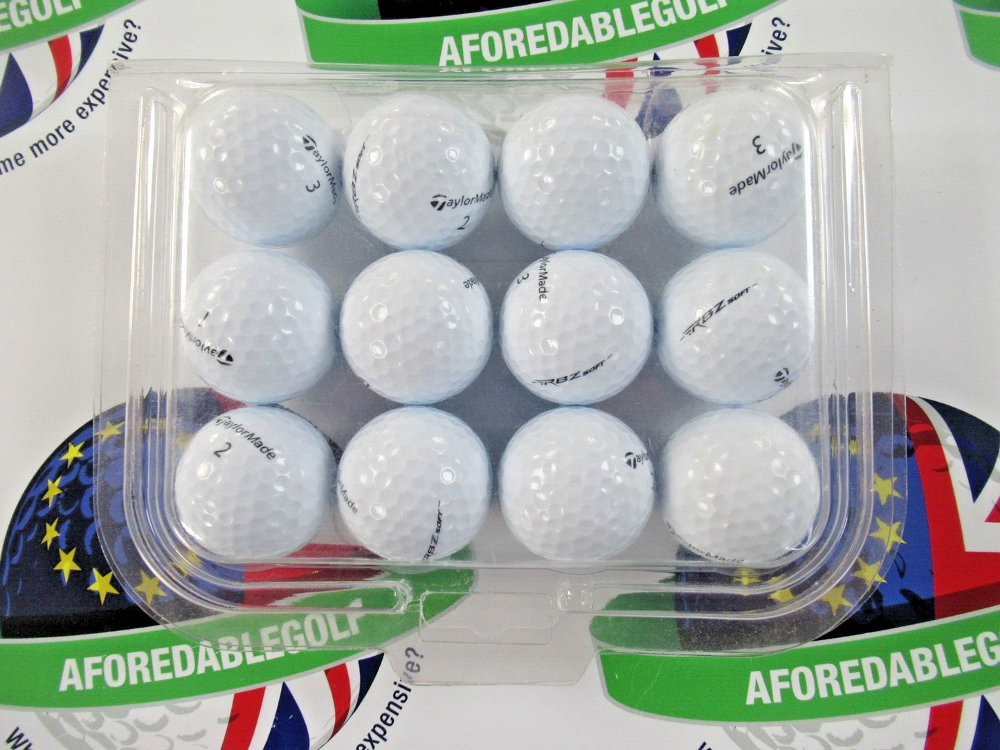 12 taylormade rbz soft white golf balls pearl/pearl 1 grade