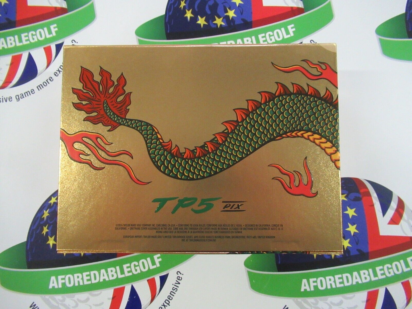 new 12 taylormade vault limited edition tp5 pix dragon gold golf balls