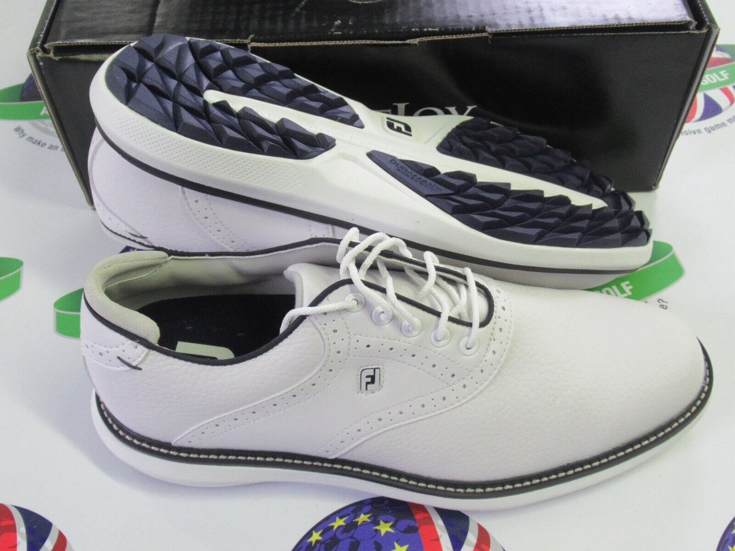 footjoy traditions waterproof golf shoes 57927k white uk size 9.5 medium