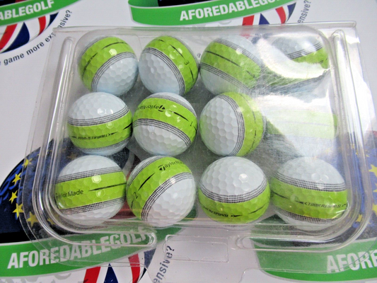12 taylormade tour response stripe golf balls pearl/pearl 1 grade