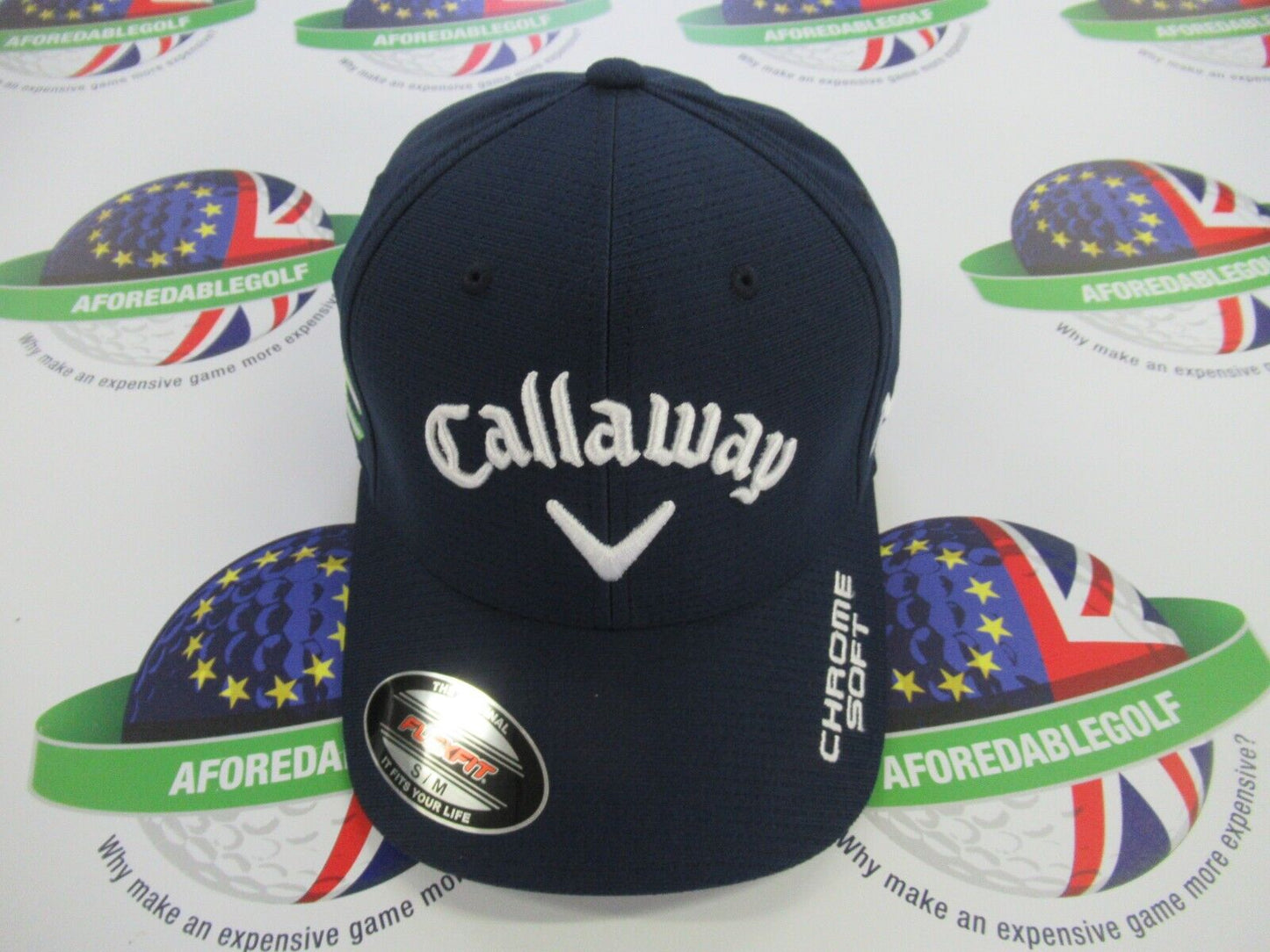 callaway golf flexfit tour authentic navy cap epic apex odyssey chrome soft s/m