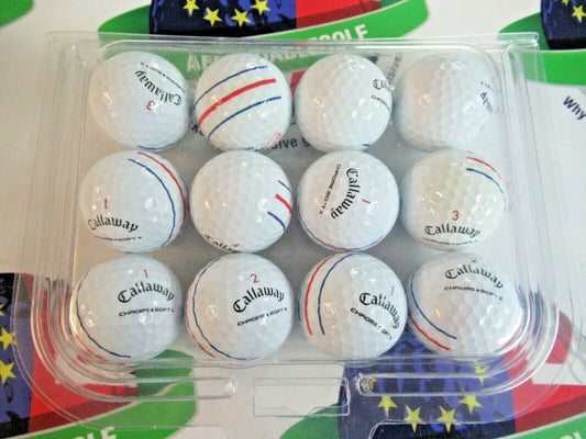 12 callaway chrome soft x triple track golf balls pearl/pearl 1 grade