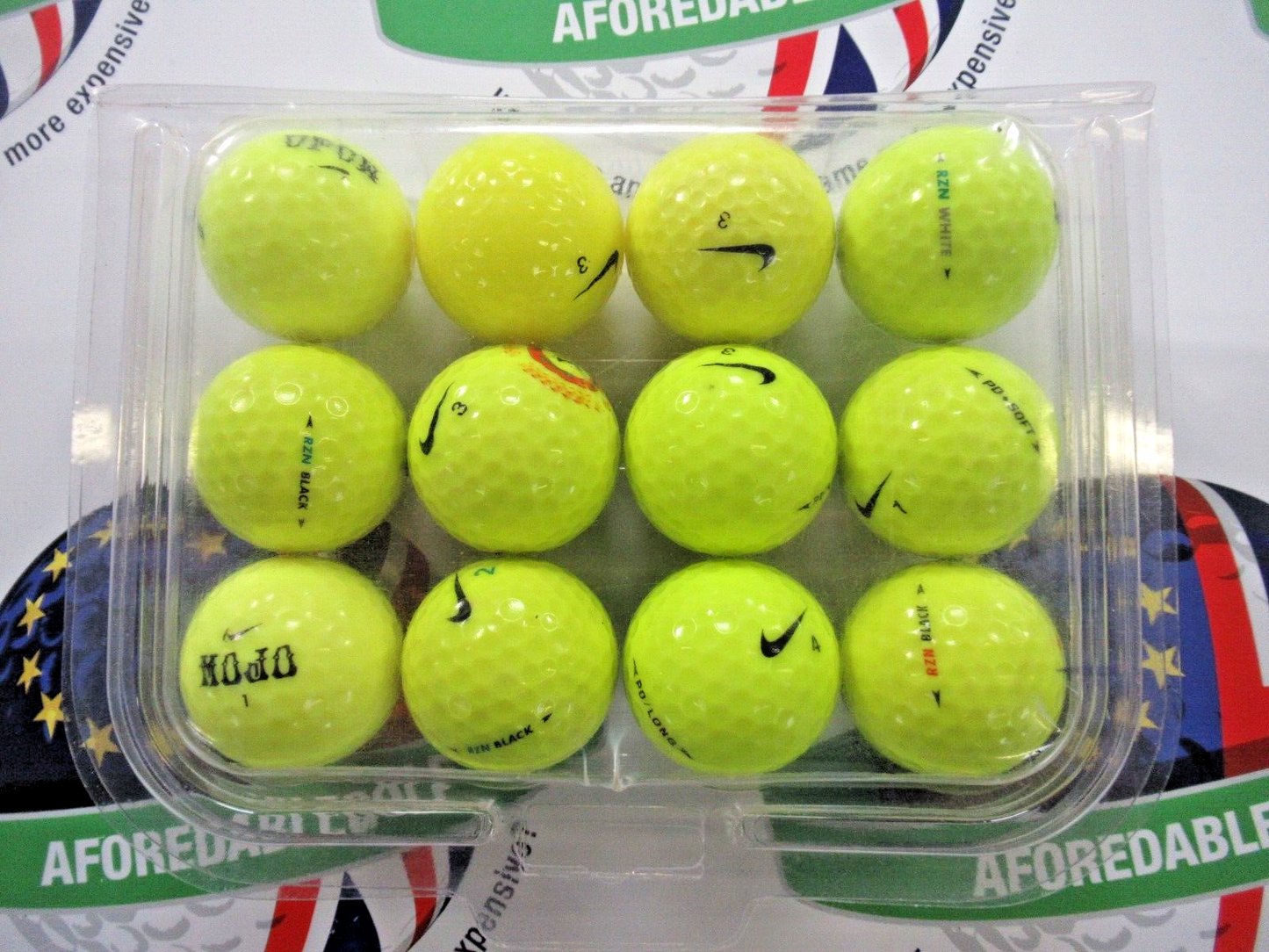 12 nike mixed optic yellow golf balls pearl/pearl 1 grade