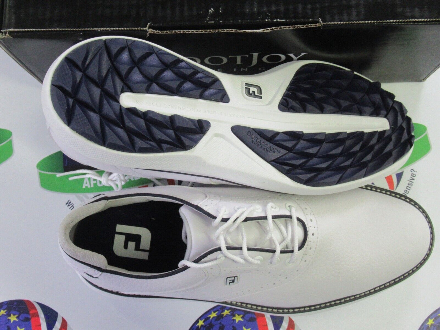 footjoy traditions waterproof golf shoes 57927k white uk size 10 medium