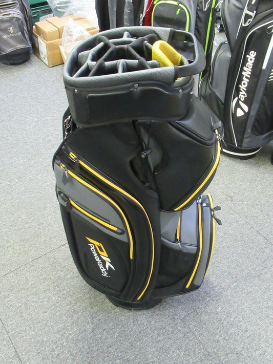 powakaddy premium tech cart bag black/grey/yellow