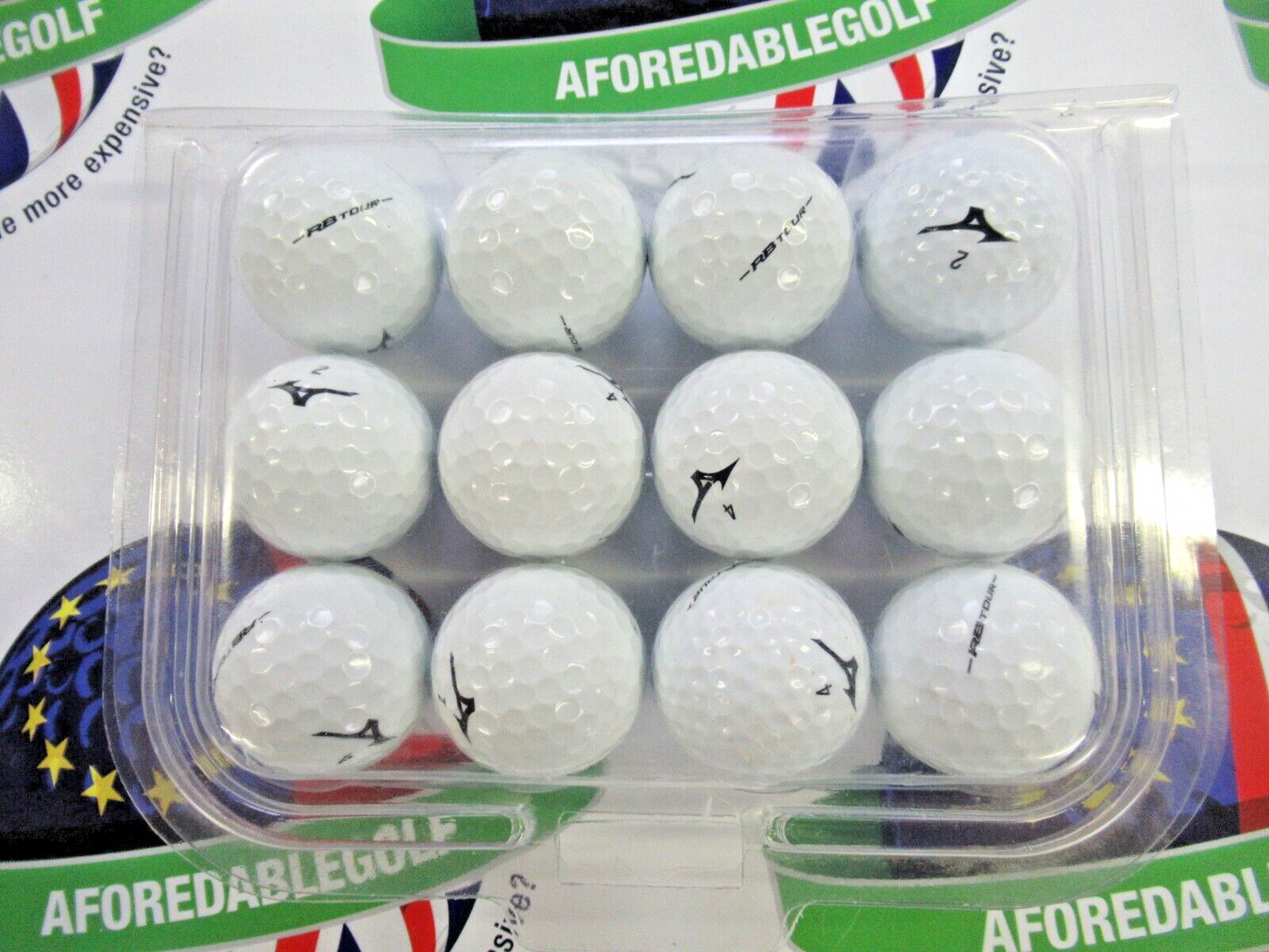 12 mizuno rb tour golf balls pearl/pearl 1 grade