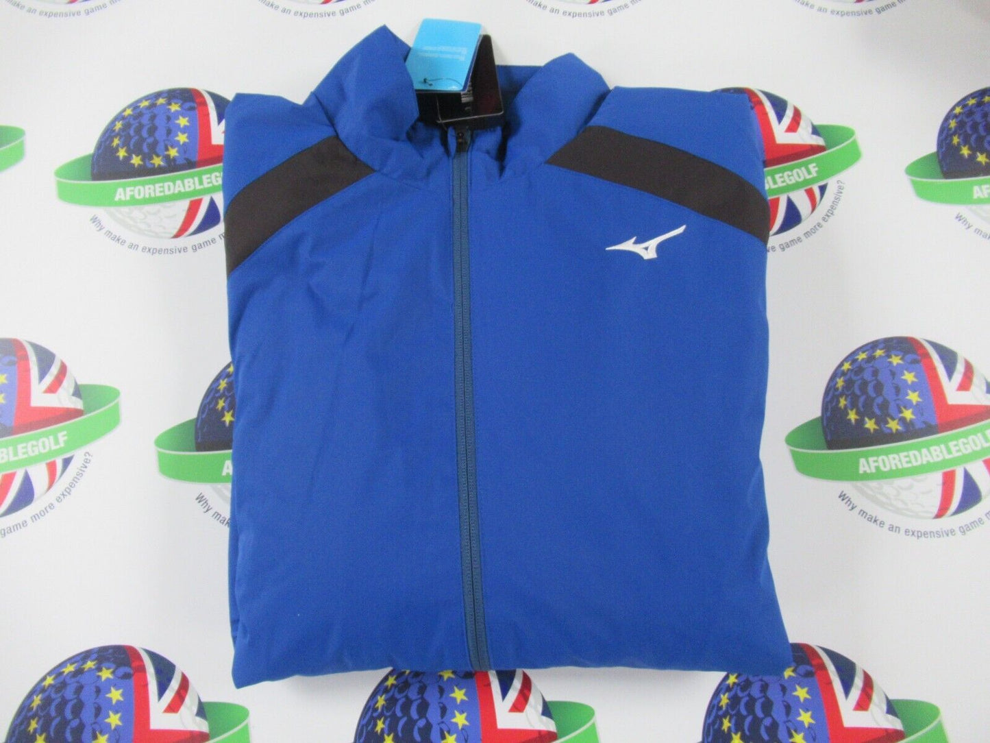 mizuno breath thermo move tech jacket blue uk size xl