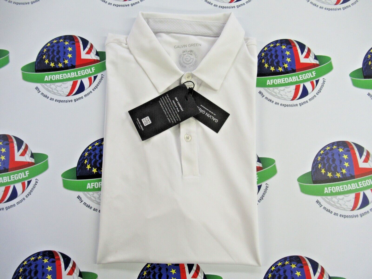 galvin green milan ventil8 plus polo shirt white uk size xxl