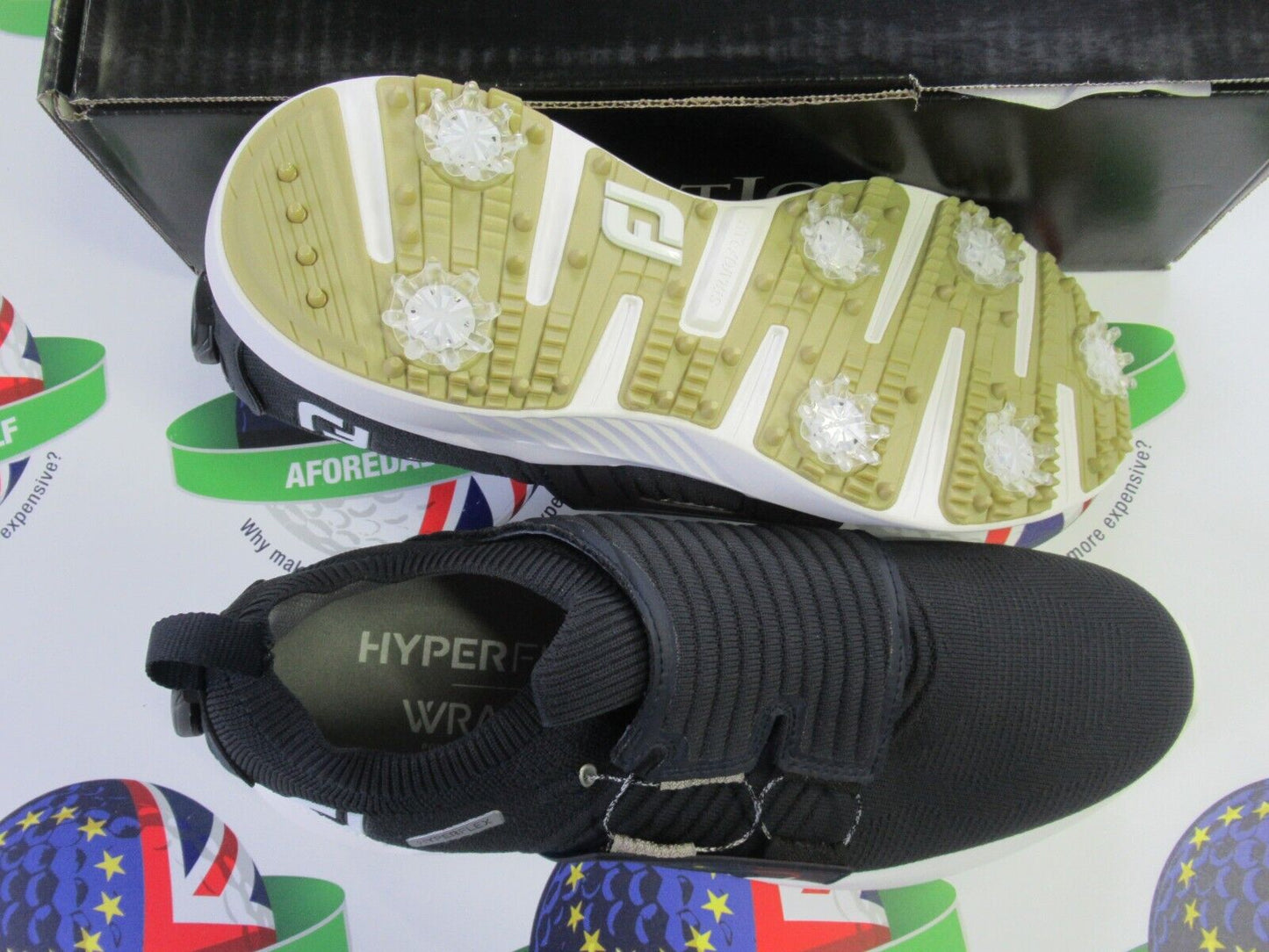 footjoy hyperflex boa waterproof golf shoes 51089k dark navy/white size 7 medium