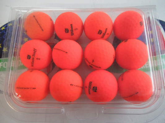12 wilson staff matte finish orange golf balls pearl/pearl 1 grade