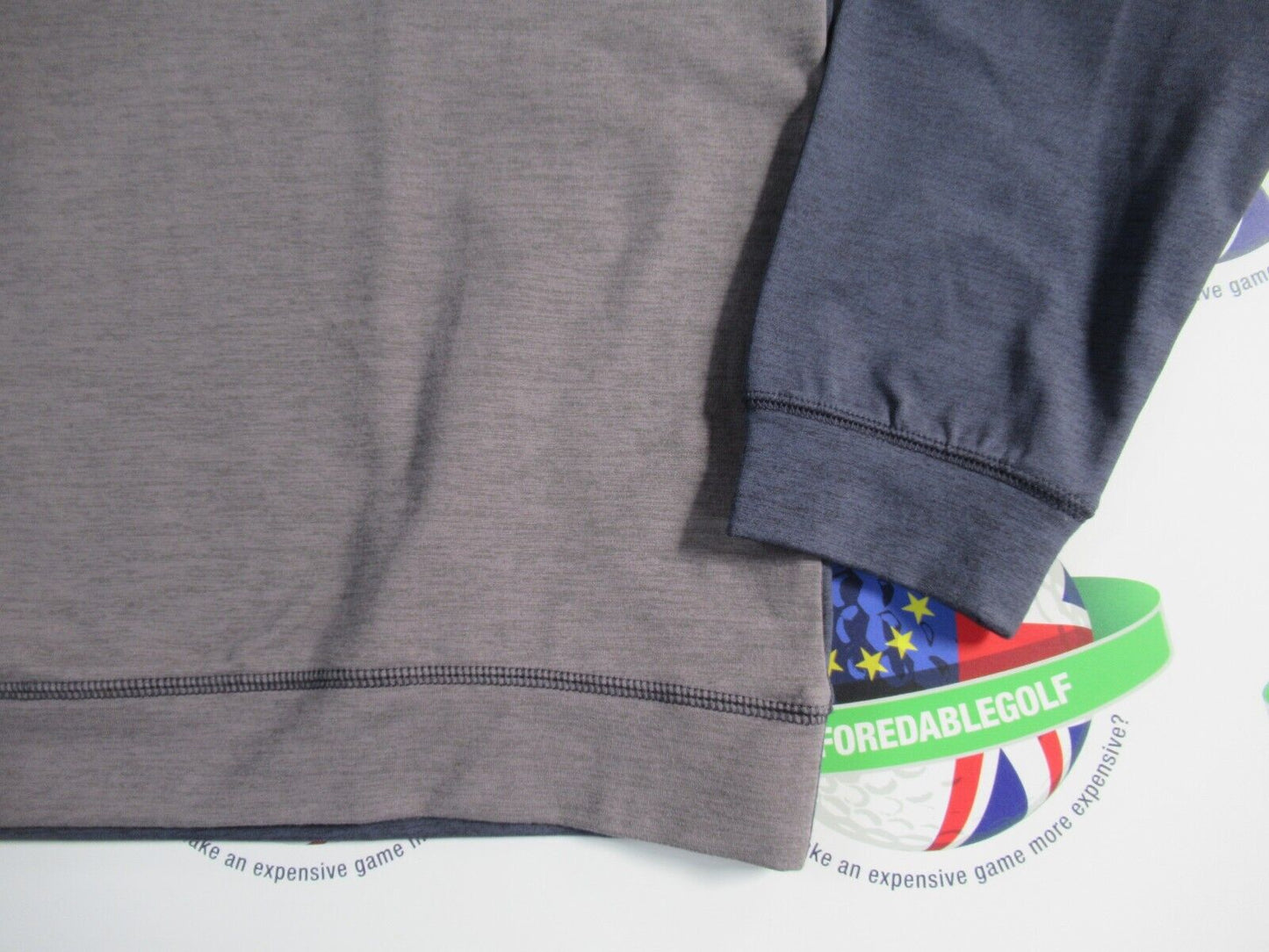 Puma Cloudspun Colourblock Crew Neck Top Navy/Grey UK Size XXL