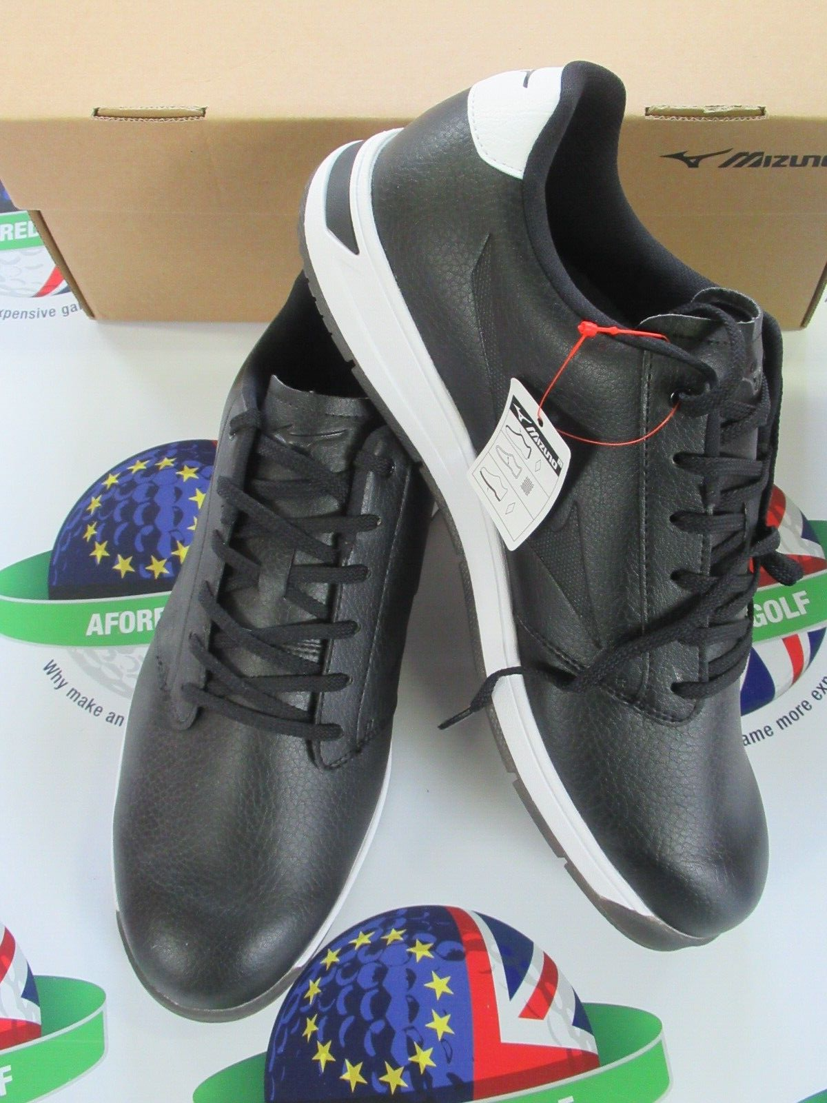 mizuno g-style fully waterproof black golf shoes uk size 11.5