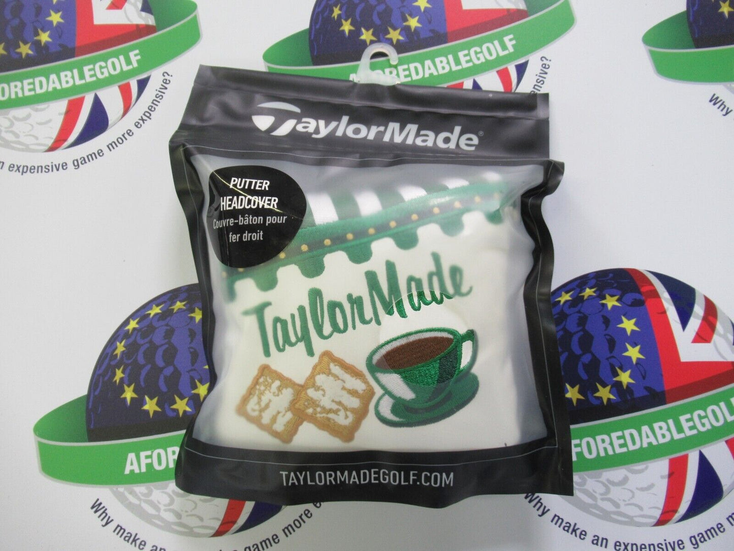 taylormade vault limited edition coffee & clubs mallet putter cover