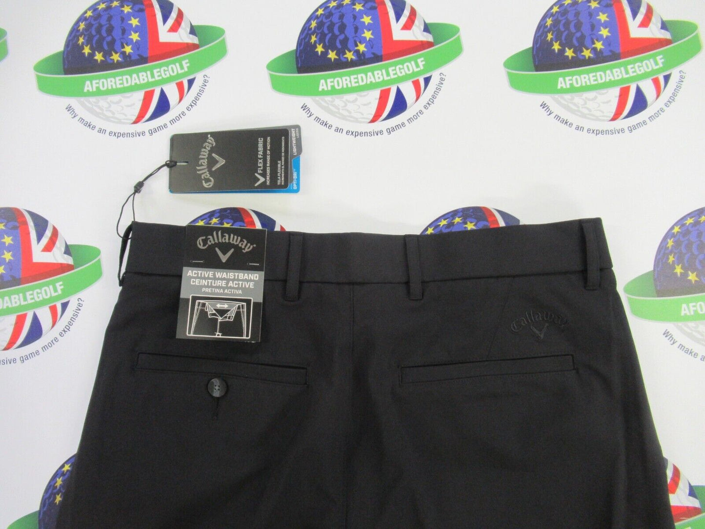 callaway chev II golf trousers black waist 30" x leg 30"