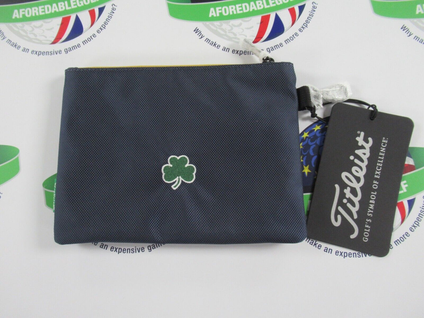titleist limited edition shamrock navy/green zippered pouch