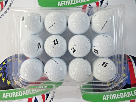12 bridgestone tour b xs white golf balls pearl/pearl 1 grade