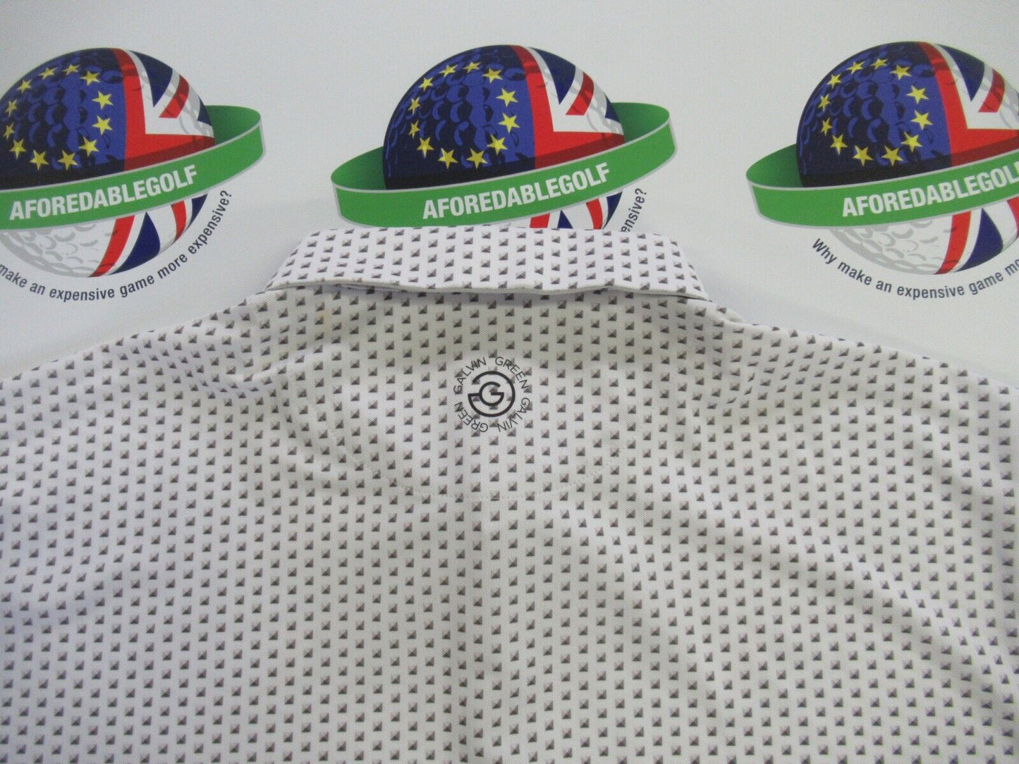 galvin green mark ventil8 plus polo shirt cool grey/white uk size xxl