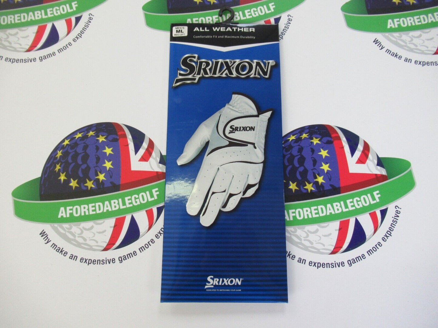srixon all weather left hand golf glove size medium/large