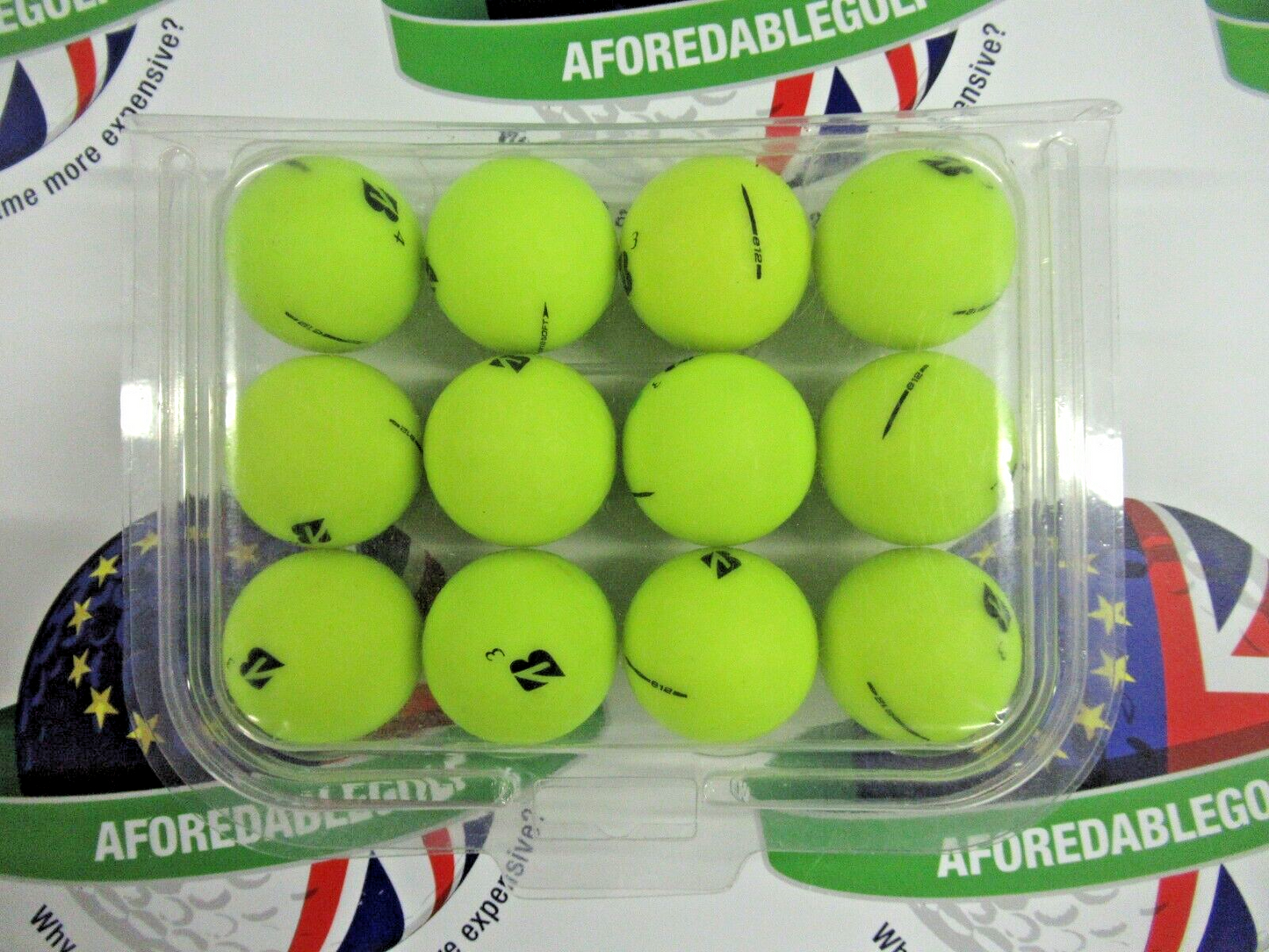 12 bridgestone e12 soft matte finish yellow golf balls pearl/pearl 1 grade