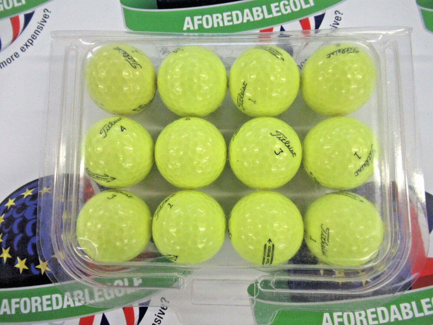 12 titleist tour speed yellow golf balls pearl/pearl 1 grade