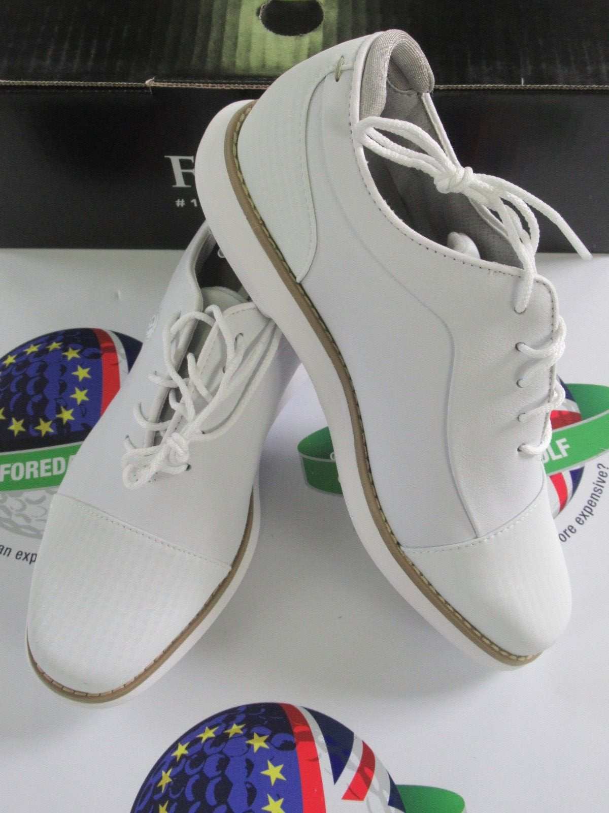 footjoy fj traditions womens golf shoes 97914k white uk size 5 wide/large