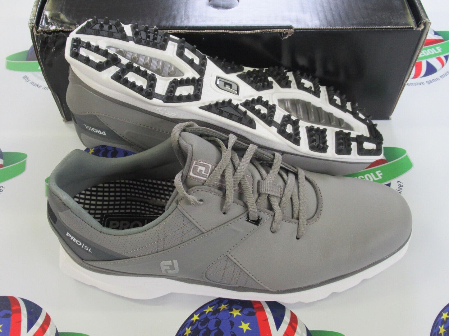 footjoy pro sl waterproof golf shoes 53847k grey uk size 8.5 medium