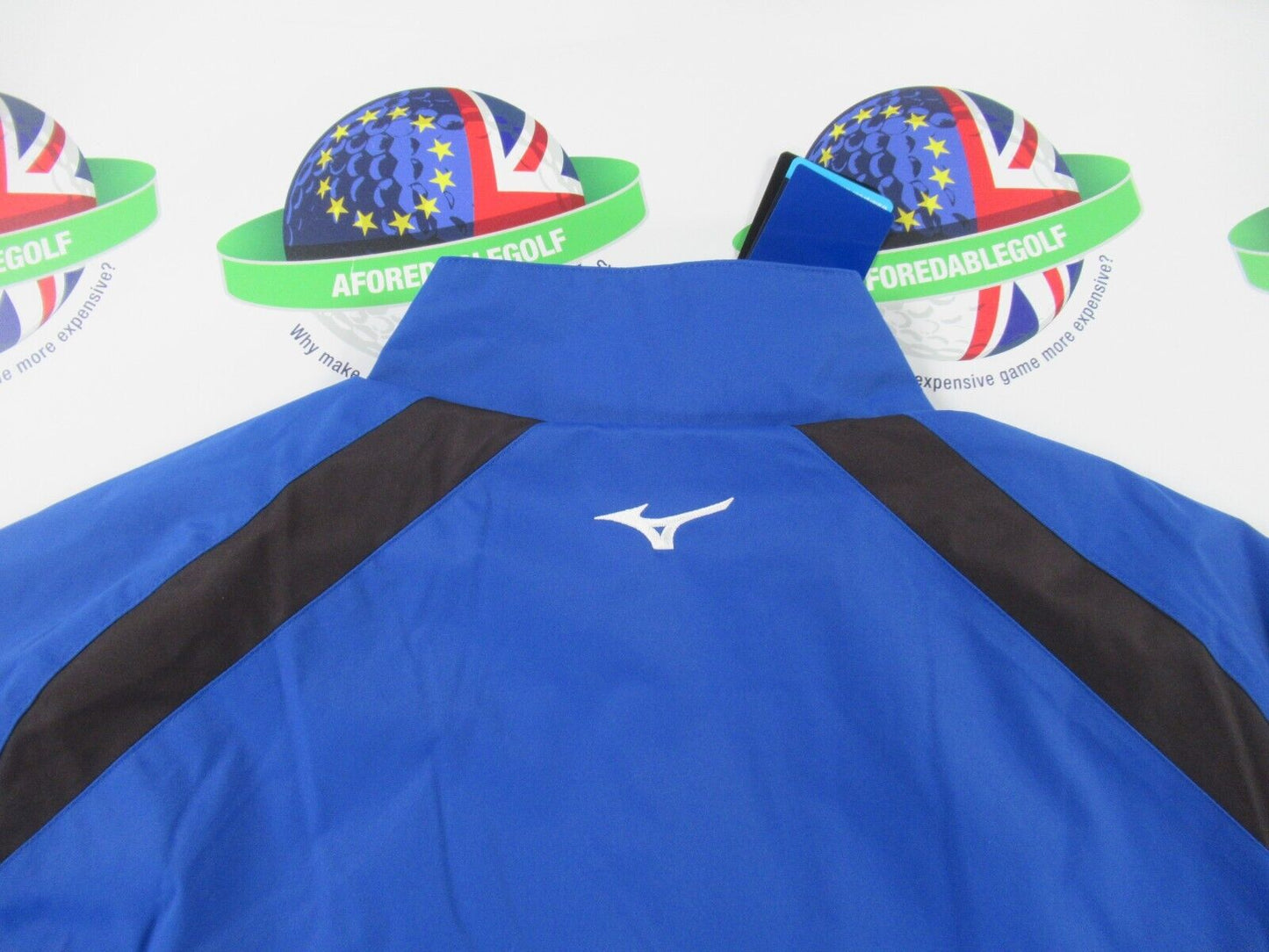 mizuno breath thermo move tech jacket blue uk size small